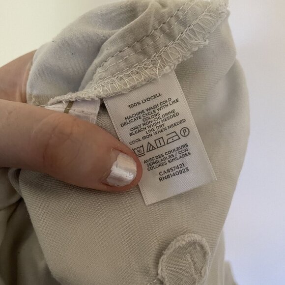 LOFT Beige Drawstring Elastic Waist Shorts Size M 15" Waist 3" Inseam lightweigh - Picture 9 of 9